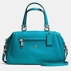 SOLD Teal Leather Coach Factory Convertible Hobo / Box Purse